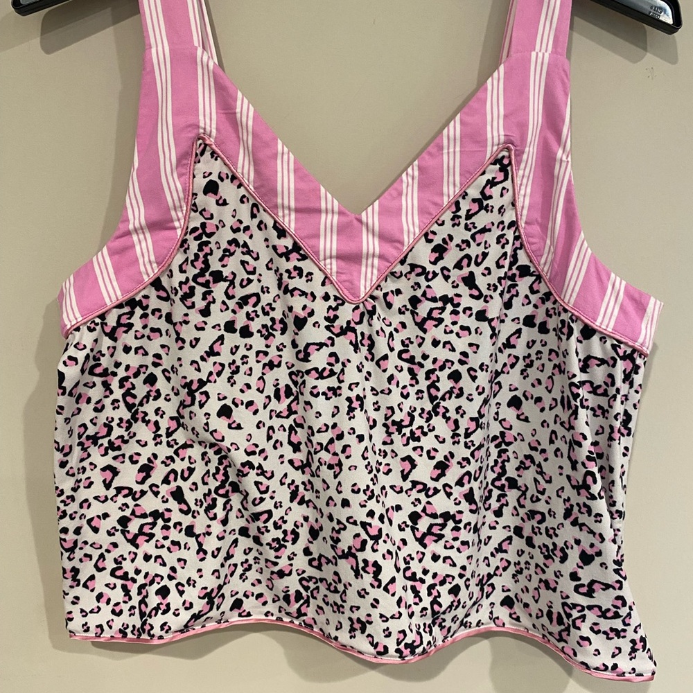 Laundry By Shelli Segal Pink Leopard Pajama Top